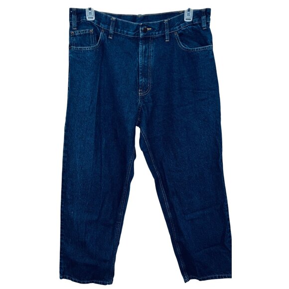 RK Mens Denim Jeans 38X29 Straight Leg Blue 100% Cotton - Picture 1 of 4